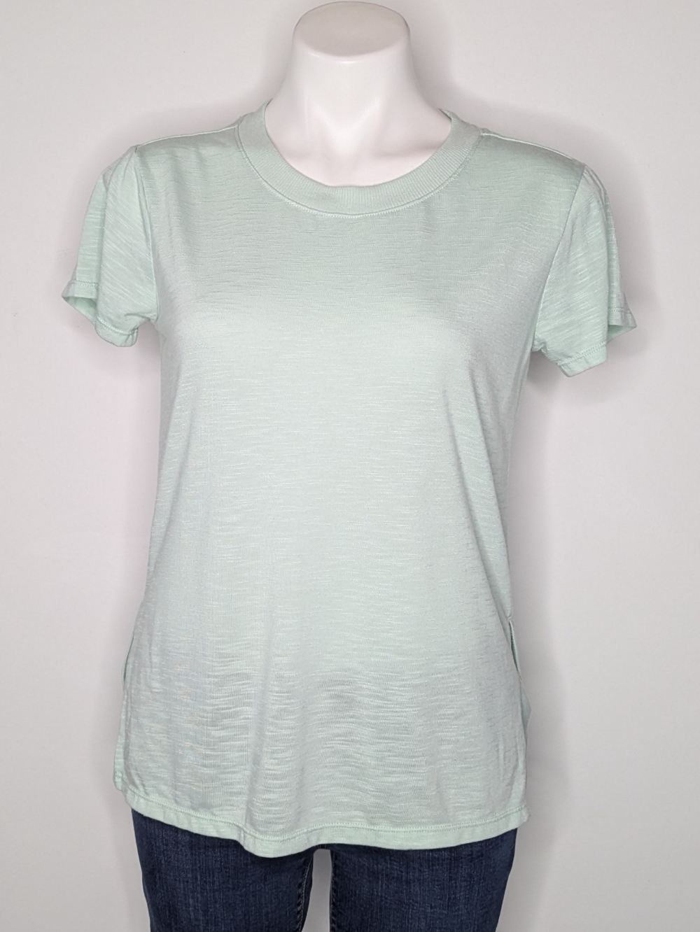 Gaiam Light Blue Sheer Short Sleeve T-shirt S